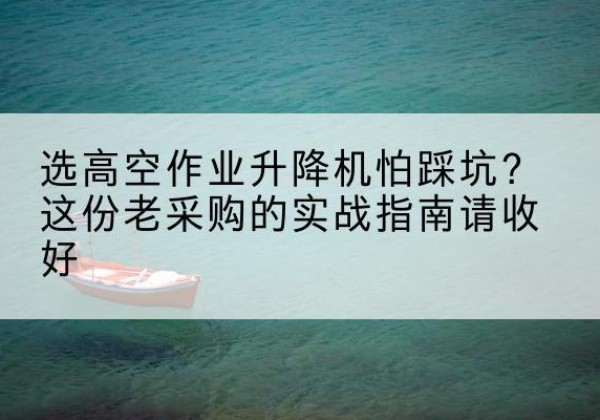 枣庄高空作业升降机厂家推荐-选高空作业升降机怕踩坑？这份老采购的实战指南请收好